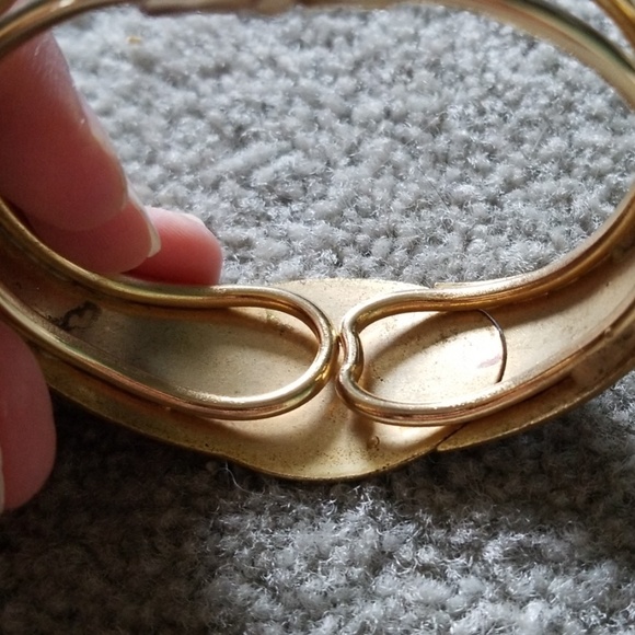 Vintage Cloisonné rose and butterfly bracelet - Picture 5 of 7